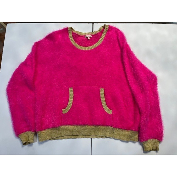 Juicy Couture Hot Pink Gold Trim Sweater Size XL - Picture 1 of 7